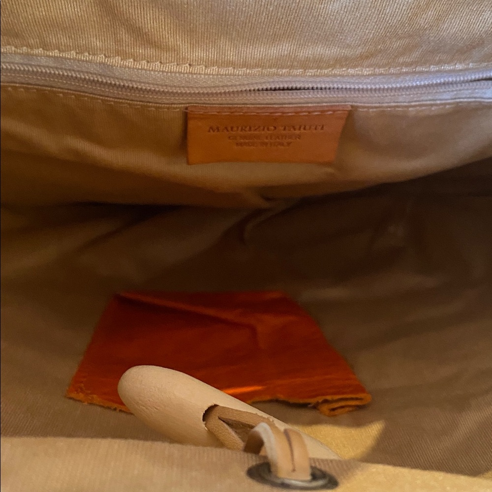 Maurizio Taiuti Leather Italian Purse Orange - Picture 5 of 11